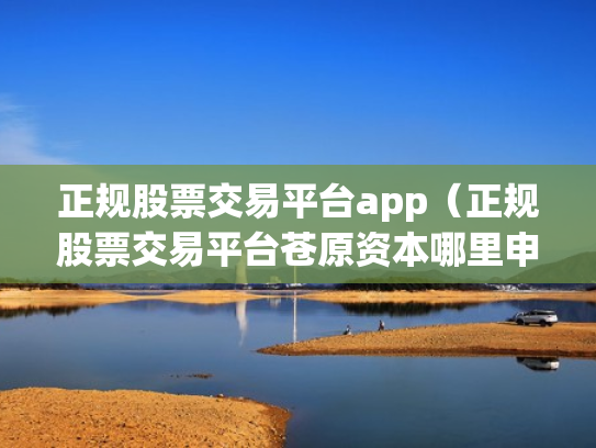 正规股票交易平台app（正规股票交易平台苍原资本哪里申请）